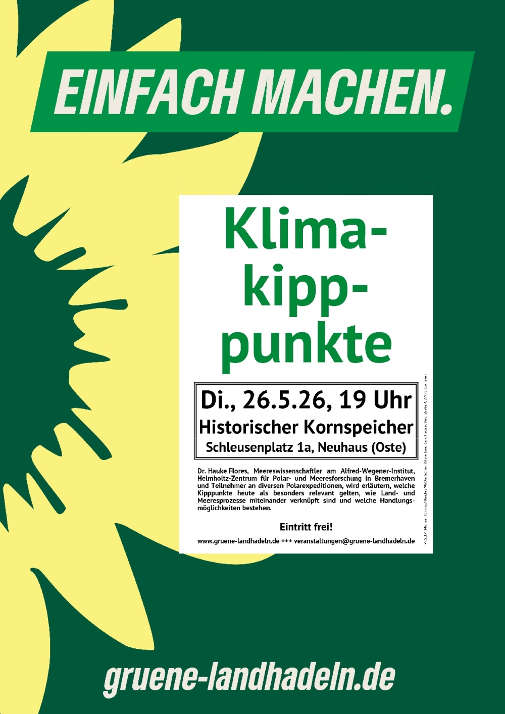 Plakat zur Veranstaltung Klimakipppunkte